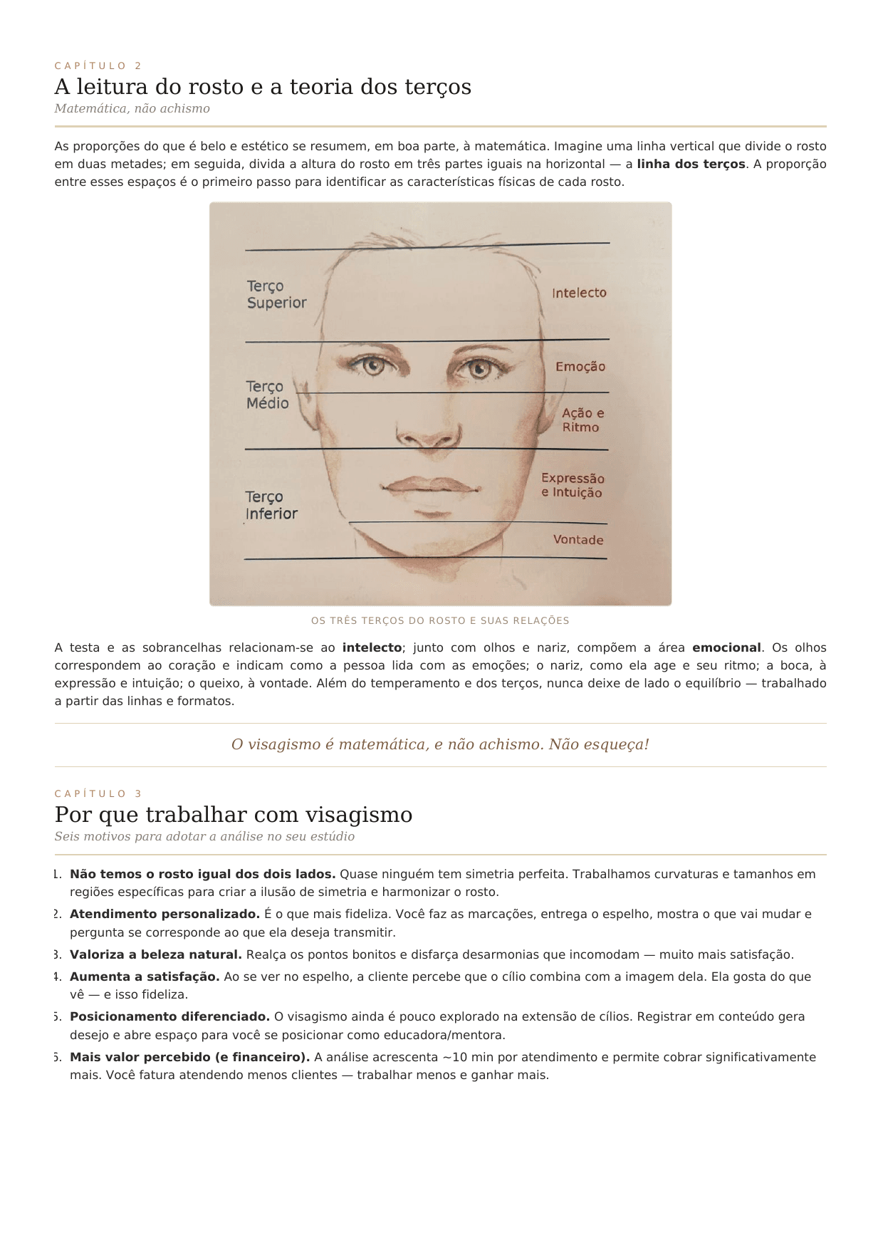 La lectura del rostro por la teoría de los tercios